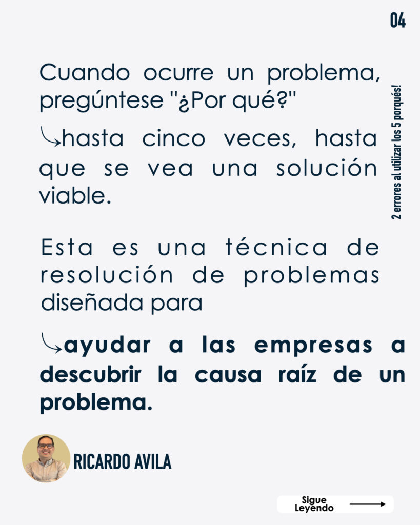 2 errores al utilizar los 5 porqués!