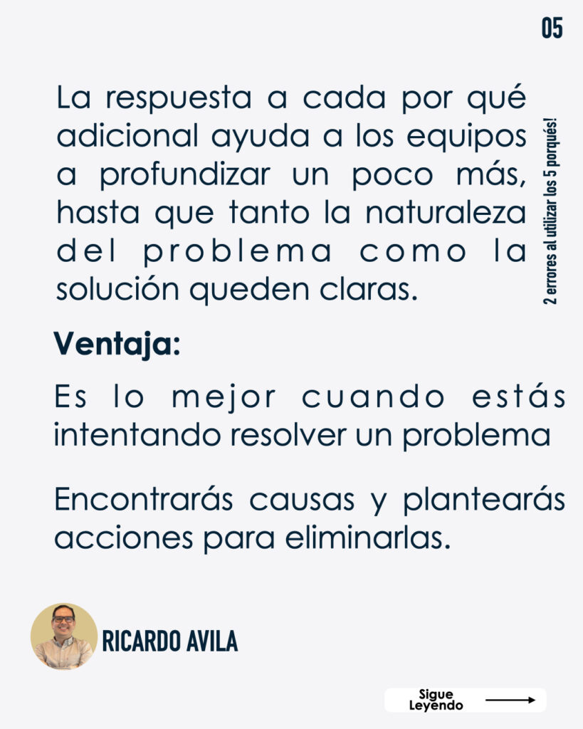 2 errores al utilizar los 5 porqués!