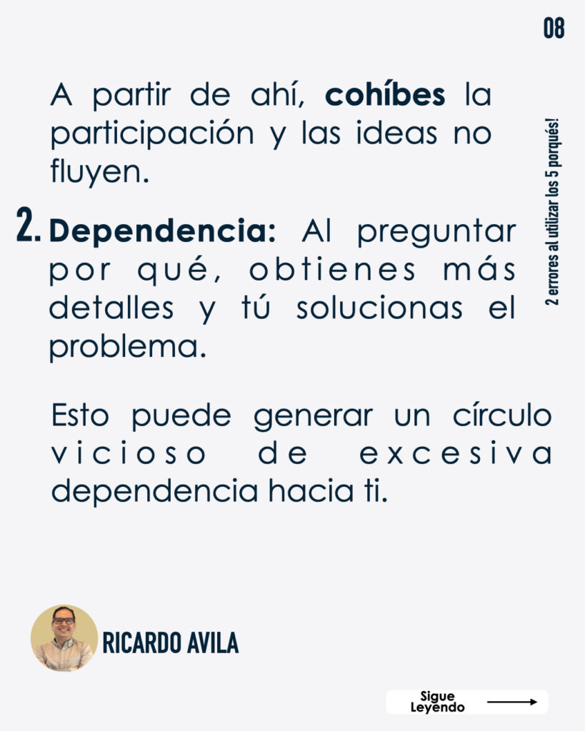 2 errores al utilizar los 5 porqués!