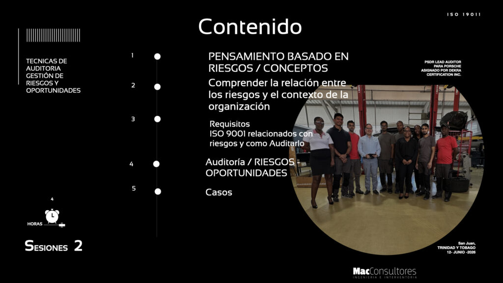 CONTENIDO TECNICAS DE AUDITORIA - RIESGOS