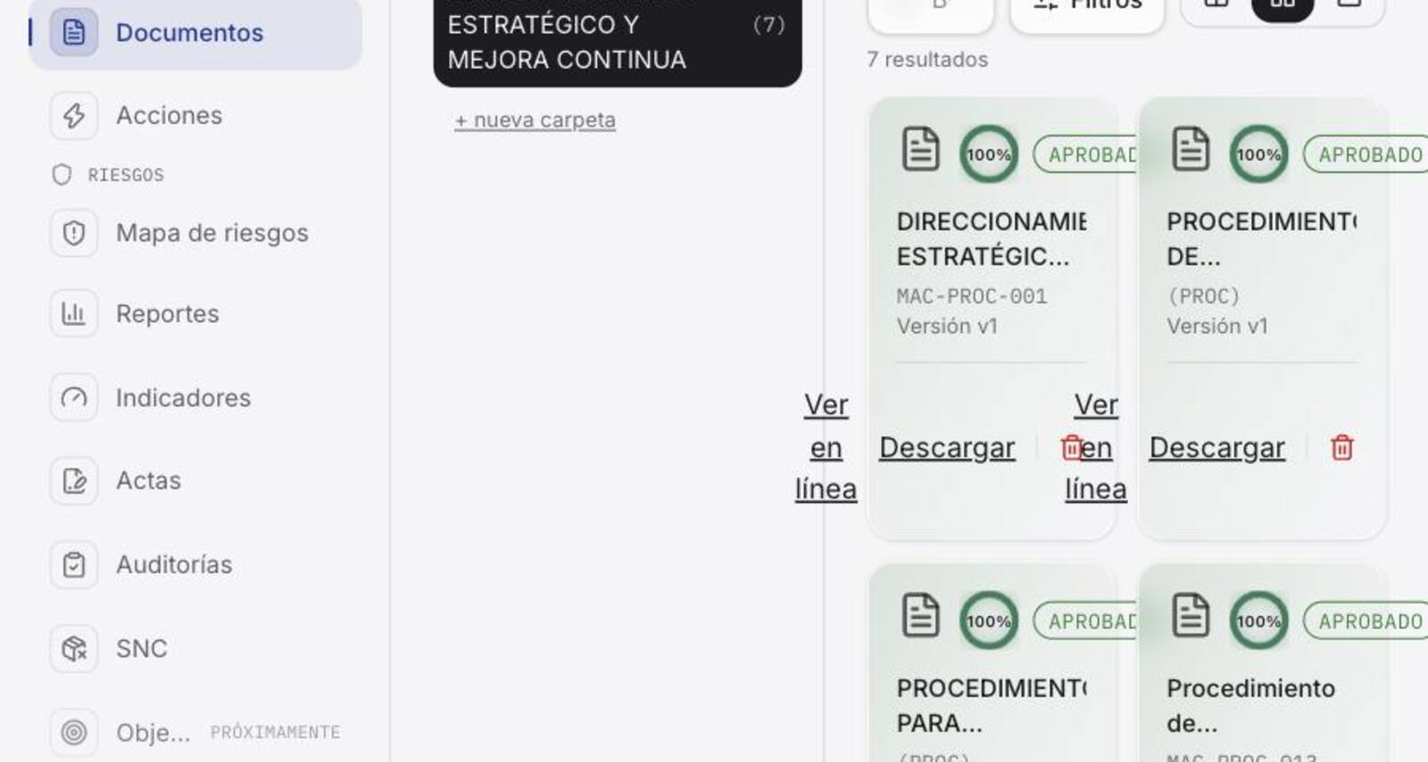 Documento aprobado en /tetra_ con flujo de aprobación completo